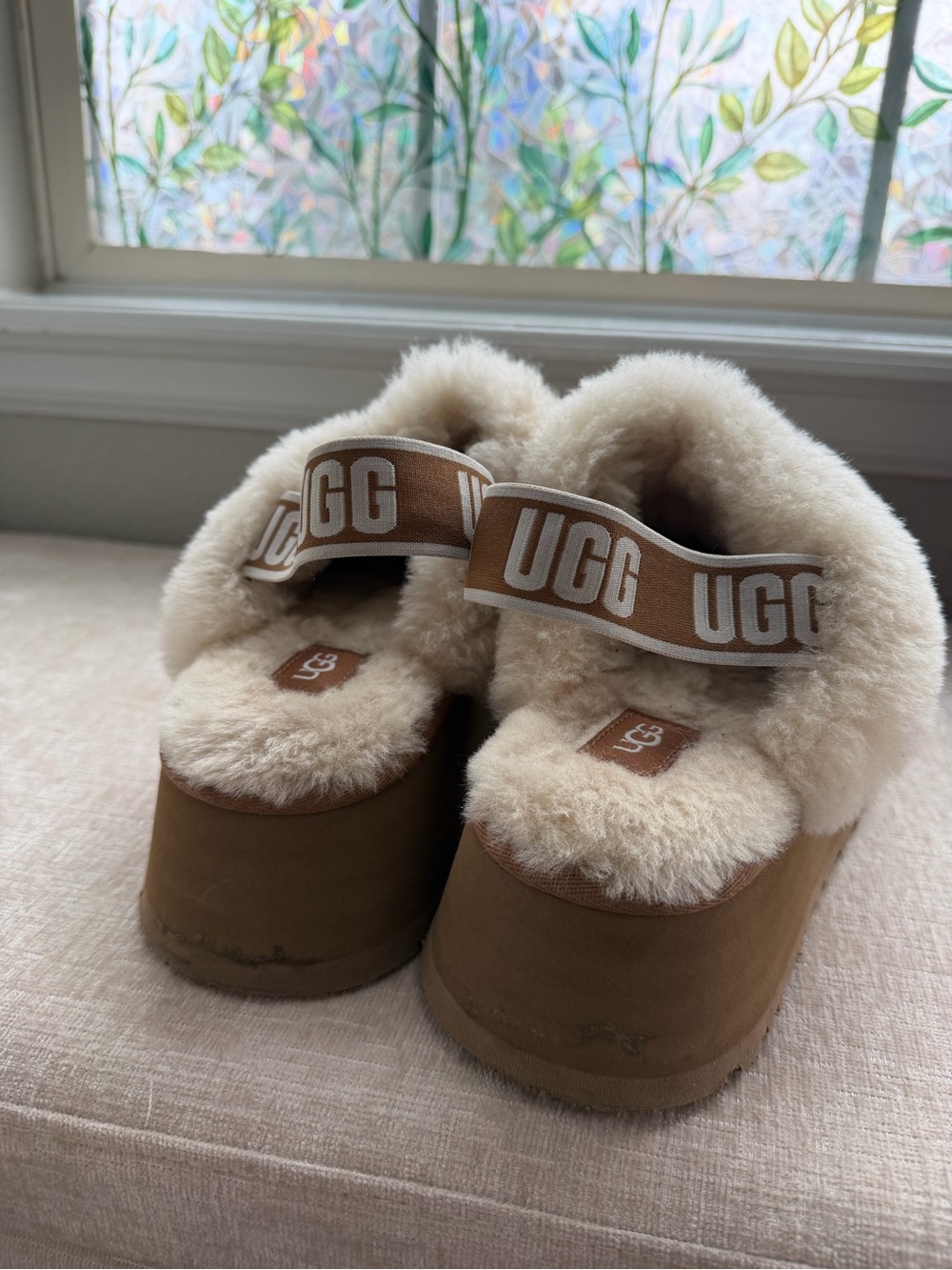 UGG Women’s Chestnut Funkette Slingback Platform Slippers Size 8 - Picture 4 of 7